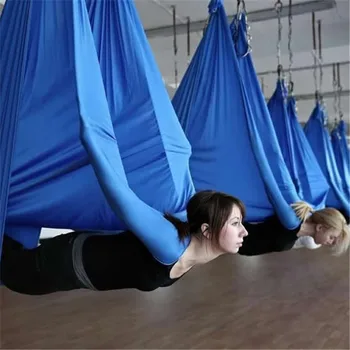 Elastīgs 5 metrus līdz 2017. Aerial Yoga Guļamtīkls, kas Peld šūpoles Jaunāko Daudzfunkciju Anti-gravitācijas Joga jostas, jogas apmācība, Jogas jostas