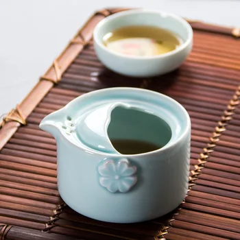 Elegants gaiwan Skaistu tējkanna tējkanna porcelāna Ķīniešu Kung Fu Tējas komplekts Tējas kuaikebei Ietilpst 1 liela 1 Tase Biroja Mājas Lietošanai D038