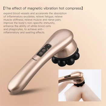 Elektrisko Rokas Magnētisko Massager Vibrējošais USB Lādējamu Masāža Atpūsties Muskuļu Ķermeņa Dziļo Audu Mīcīšanas Veselības Aprūpes
