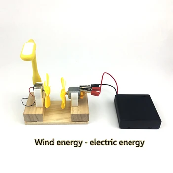 Elektrisko Ģeneratoru, kas Mehānisko Enerģiju, Vēja Turbīnas Jauda Mini Kids LED Izglītības DC AC Noliktavā dropship