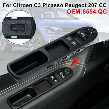 Elektriskā Jauda Loga Vadības Slēdzis Peugeot 207 307 Citroen C3 Picasso 2000+ 6554KT 6554QC 6490EH 6490HQ 6554QF 6554QG