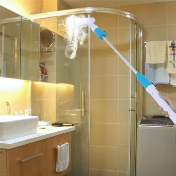 Elektriskā Spin Skruberi Turbo Abrazīvos Tīrīšanas Birste Bezvadu Iekasējams, Vannas istabu tīrīšanai ar Paplašinājumu Rīkoties ar Adaptīvo Suku Kubls