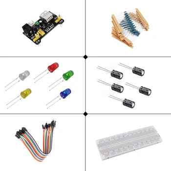 Elektronika jautri Komplekts Barošanas Modulis, Jumper Wire, 830 Breadboard Starter Komplekts Arduino
