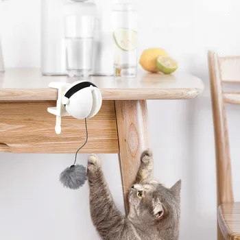 Elektronisko Kustības Kaķis Rotaļlietas YOYO, Paceļot Bumbu Elektriskā Kaķu Rotaļlieta Rotējošo Interaktīvās Puzzle Smart Cat Bumbu Interaktīvās Kaķēns Rotaļlietas
