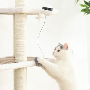 Elektronisko Kustības Kaķis Rotaļlietas YOYO, Paceļot Bumbu Elektriskā Kaķu Rotaļlieta Rotējošo Interaktīvās Puzzle Smart Cat Bumbu Interaktīvās Kaķēns Rotaļlietas