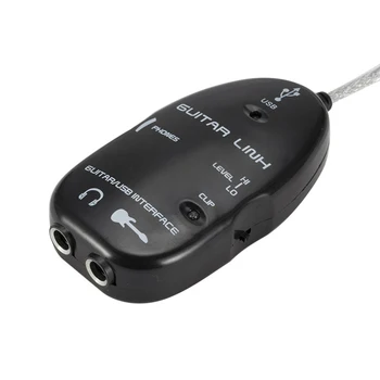 Eletric Ģitāras Kabeli, Ģitāra USB Interfeisa Saites Kabeļa Adapteris Audio Savienotājs Diktofonu DATORA/Datora Ģitāru Piederumi