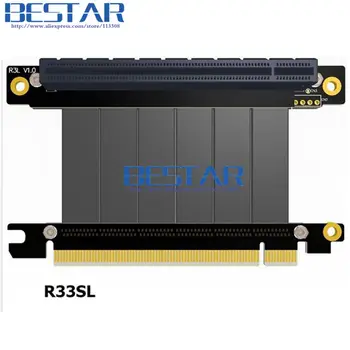 Elkoņa Dizaina Gen3.0 PCI-E 16x, Lai 16x 3.0 Stāvvadu Kabeli, 5cm 10cm 20cm 30cm 40cm, 50cm PCI-Express pcie X16 Extender taisnā Leņķī