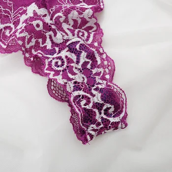 Ellolace Apakšveļas Komplekts Lillā Sexy Apakšveļa Uzstādīt Ziedu Izšuvumu Sieviešu Apakšveļa Apakšveļa Femme Seksīgu Mežģīņu Apakšveļu Komplekti Uzvalks