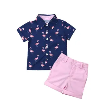 Emmababy Jauno Vasaras Toddler Bērnu Bērni Zēns Krekls Topi+Bikses Džentlmenis Apģērbs, Apģērbu 2PCS Set
