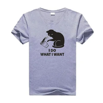 Es Daru to, Ko es Gribu, Funny Kaķis Mīļāko Grafiskais Izdrukāt Sieviešu T-krekls Gadījuma Smieklīgi Kokvilnas Tee Kreklu Femme Vasaras Āra Brīvs T-krekli