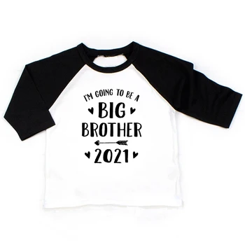Es Esmu Gatavojas Lielais Brālis/māsa ir 2021. Bērniem Zēni Meitenes ar garām Piedurknēm Tshirts Brāļi Siters Ģimenes Meklē Krekli Piliens Kuģis