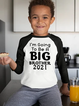 Es Esmu Gatavojas Lielais Brālis/māsa ir 2021. Bērniem Zēni Meitenes ar garām Piedurknēm Tshirts Brāļi Siters Ģimenes Meklē Krekli Piliens Kuģis