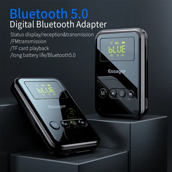 Essager Bluetooth 5.0 Bezvadu Adapteris 3,5 mm Jack Austiņām, Bluetooth Uztvērēju Receptoru Aux Audio Mūzikas Raidītāju TV
