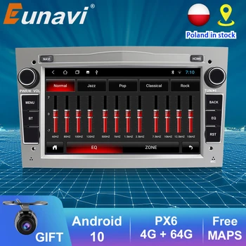Eunavi 2 Din Android 10 Auto DVD, Radio Atskaņotājs, GPS Navigācijas Vauxhall Opel Astra H, G, Vectra Antara Zafira Corsa DSP BT5 IPS