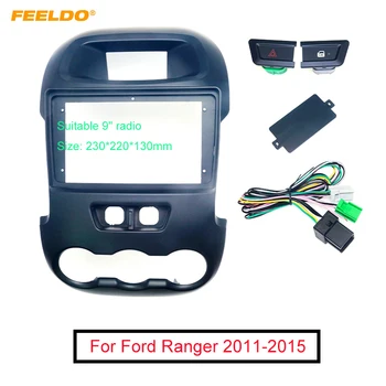 FEELDO Auto Auido Radio 2Din Fascijas Rāmis Adapteris Ford Ranger 2011. -. Gadam 9