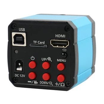 FHD 2K 23MP HDMI USB Rūpniecības Elektronisko Digitālo Video Mikroskopa Kamera + 180X 300X Tālummaiņas C Mount Objektīvs + 56 LED Ring Light