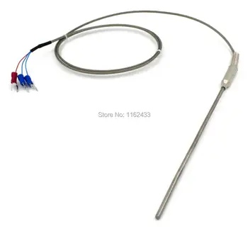 FTARP08 PT100 tipa 1m metāla pīts vads 150mm elastīgās zondes galvu RTD temperatūras devēja diametru 3mm 5mm 4mm 6mm WZPK-191