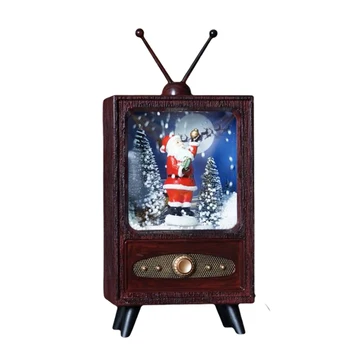 Faroot Ziemassvētku Sadzīves Apdare Mini Retro Drifta Sniega Brown Mūzika TV Izsmalcinātu Dāvanu Bērniem, Draugu Atpūta