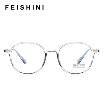 Feishini Datoru Recepšu Brilles Sievietēm Staru Starojuma Brilles Plastmasas Rāmji Titāna Anti Zilā Gaisma Pretbloķēšanas Brilles