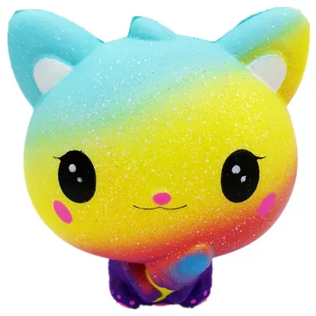 Fidget rotaļlietas Krāsains Galaxy Kaķis Aromātisks Šarmu Lēni Pieaug Izspiest Stresa Atslodzes Rotaļlieta-Stresa rotaļlietas squishy игрушки Antistresa
