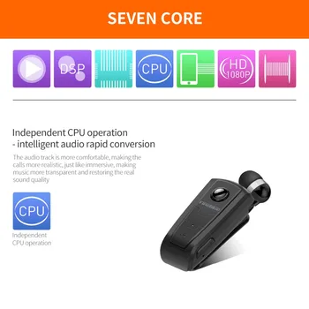 Fineblue F910 Mini Bezvadu Bluetooth 4.0 Kakla Klipu Teleskopiska Tipa Biznesa Austiņas Vibrācijas Valkāt Klipu Stereo Sporta Austiņas