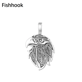 Fishhook Viking Raven Kulons Īrijas Mezgls Skandināvu Odinu Raven Fenrir, Kaklarota, Talismans, Amulets, Piekariņi Modes Rotaslietas Pieņemšanas Vīrietis
