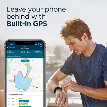 Fitbit Maksas 4 Fitnesa un Darbības Tracker ar iebūvētu GPS, Sirdsdarbības, Miega un Peldēties Izsekošanu, Viens Izmērs S &L Datumi Iekļauts