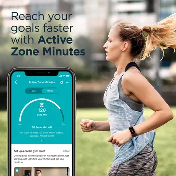 Fitbit Maksas 4 Fitnesa un Darbības Tracker ar iebūvētu GPS, Sirdsdarbības, Miega un Peldēties Izsekošanu, Viens Izmērs S &L Datumi Iekļauts
