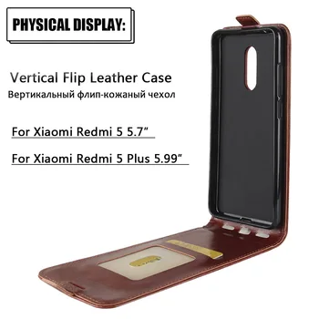 Flip Case for Xiaomi Redmi 5. Piezīme 4GB 64GB Luksusa Ādas Aizsardzības Gadījumā Redmi Piezīme 4X/ Mi A1/ Redmi 5 Plus Tālruņa Vāciņu