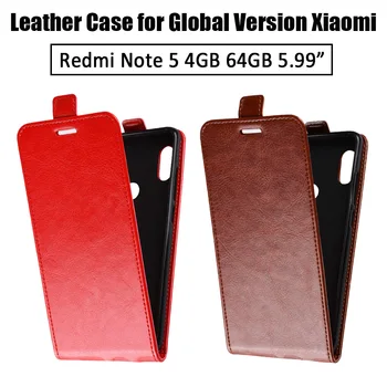 Flip Case for Xiaomi Redmi 5. Piezīme 4GB 64GB Luksusa Ādas Aizsardzības Gadījumā Redmi Piezīme 4X/ Mi A1/ Redmi 5 Plus Tālruņa Vāciņu