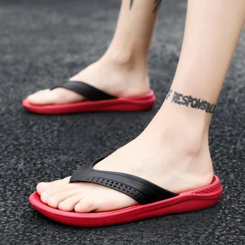 Flip Flops vīriešu 2019. gada vasarā jaunas čības viegls, ērti liela izmēra 40-48 Mājas Čības Pludmales modes kurpes vīriešiem gadījuma