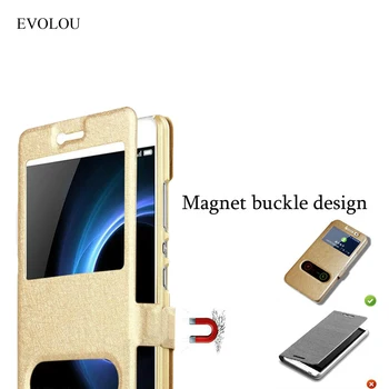 Flip Magnētisko Ādas Gadījumā LG G8S Vāku Quick View Logu Flip Ādas gadījumā LG Q6 G8 Ultra Plānas tālrunis soma