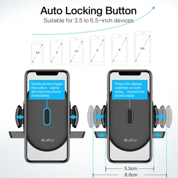 Floveme Auto Telefona Turētājs Priekš iPhone, Samsung 360 Rotācijas piesūcekni Navigācijas Auto Turētājs Mobilā Tālruņa Turētāju Automašīnas Stāvēt Atbalsts