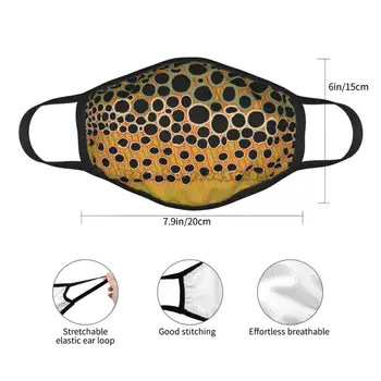 Forele Camo Dizains Custom Sejas Maska Pieaugušajiem, Bērniem, Anti Putekļu Bass Zivju Mākslas Flyfishing Zvejas Mikael Jenei New York Salds Ūdens