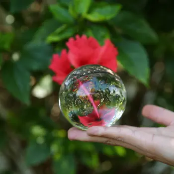 Fotogrāfija Kristāla Bumbu Rotājumu FengShui Pasaulē Zīlēšana Kvarca Maģiskā Stikla Bumba, Mājas Dekoru Jomā