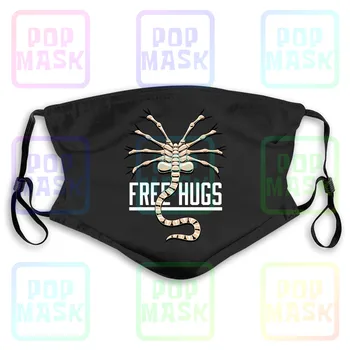 Free Hugs Ārvalstniekiem Neoficiālā Facehugger Alien Sci Fi Pieaugušajiem Mazgājams Atkārtoti lietojamā Maska Anti-PM2.5 Mutes, Sejas Maska