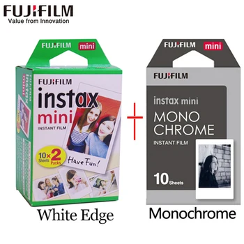 Fujifilm instax mini plēves 20 lapām balta Mala +10 Lapām, Melns un balts, Melnbalto Filmu, lai Instant Camera mini 8 7s 25 50s 9