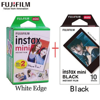 Fujifilm instax mini plēves 20 lapām balta Mala +10 Lapām, Melns un balts, Melnbalto Filmu, lai Instant Camera mini 8 7s 25 50s 9