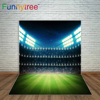 Funnytree futbola Stadionā fons dzirkstošo spīdīgu pasaules kausa fona fotogrāfija foto fona photocall dekori