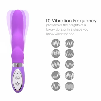 G Spot Vibrators, Dildo Seksa Rotaļlieta Sievietēm Klitora Stimulators Spēcīgu 10 Vibrācijas Maksts Massager Silikona Anālais Vibrējošo Dildo