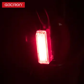 GACIRON JAUNU Velosipēdu Aizmugurējās Gaismas USB Uzlādes Drošības Brīdinājums Pārredzamu Velosipēdu LED Lampas, Ūdensizturīgs Nakts Izjādes Riteņbraukšana Taillight
