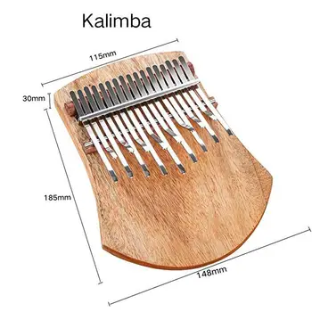 GECKO Kalimba 17 Atslēgu, ar Īkšķi Klavieres Mbira Kalimba Instrumenta Melodija ar Āmuru Kampars Koka Tastatūras Mūzikas Instrumentu K17NOTE