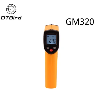 GM550 -50~550 C GM320 -50-300 Digitālais infrasarkanais Termometrs ar lāzeru Lielgabals Temperatūras Pyrometer Akvāriju Emisijas Regulēšana