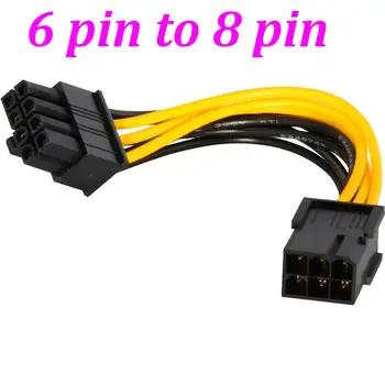 GPU 6 pin 8 pin PCI Express Strāvas Pārveidotājs Kabelis Video Kartes PCI E barošanas 500pcs/daudz