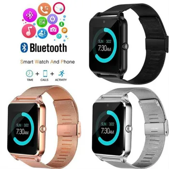 GT08 Plus Metāla Siksniņu Smart Skatīties Z60 Bluetooth Rokas Smartwatch Atbalsta Sim TF Kartes Android un IOS Skatīties pk Q9