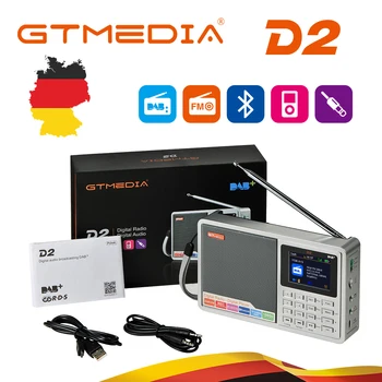 GTMEDIA D2 2,4 collu Bluetooth Akumulatora Barošanu DAB FM Portable Radio Vairāku Joslu LCD Displejs, Stereo, Atbalsta Micro TF Kartes