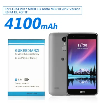 GUKEEDIANZI 4100mAh BL-45F1F Tālruņa Akumulatora LG K4 2017 M160 Aristo MS210 2017 Versija K8 K4 Rezerves Akumulators