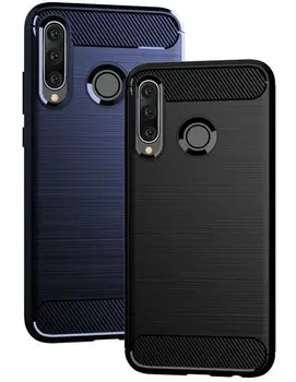 Gadījumā, Huawei P30 Lite (Nova 4e) krāsa zila (zila), oglekļa sērijas, caseport