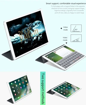 Gadījumā Jauno iPad 9.7 collu 2017 2018 Vienu Krāsu Magnēts Smart Case Cover Miega Mosties Shell Jauno Atbrīvošanu A1822 A1823 A1893 A1954