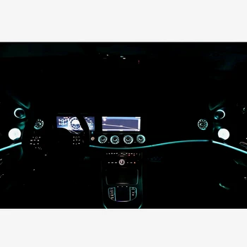 Gaisa kondicionēšanas gaismu W213 turbīnas gaisa izplūdes LED apkārtējās gaismas for Mercedes Benz E class E200 E320 gaisa ventilācijas ieplūdes apdare